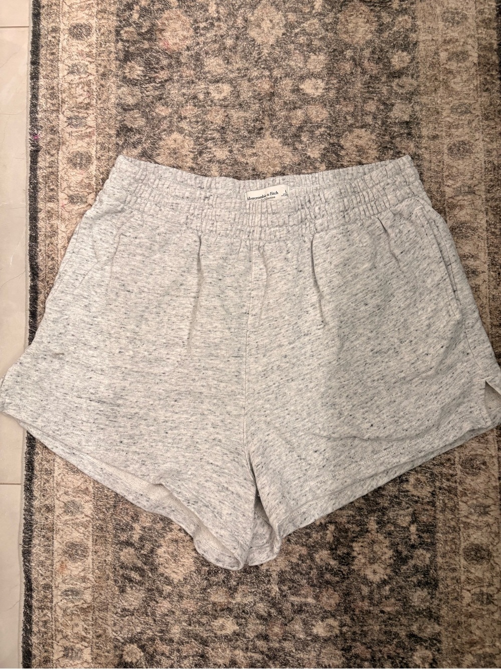Abercrombie & Fitch Light Heather Gray Athletic Lounge Shorts